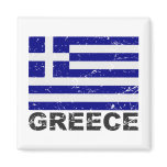 Greece Vintage Flag Magnet