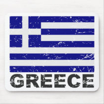 Greece Vintage Flag Mouse Pad