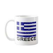 Greece Vintage Flag Mugs