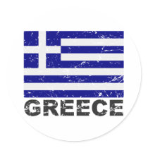 Greece Vintage Flag Sticker