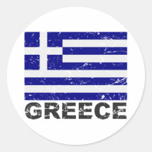 Greece Vintage Flag Sticker
