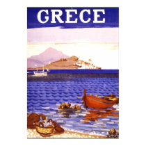 Greece Vintage Travel Poster
