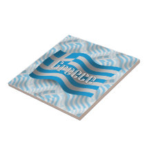 Greece Waving Flag Tile