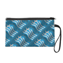 Greece Waving Flag Wristlet Purse