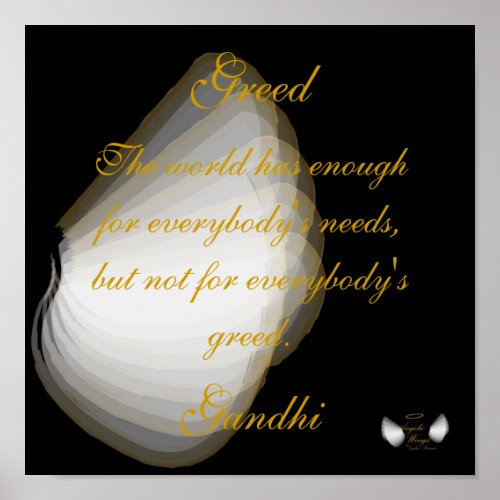 Greed Gandhi's Quote Poster- Customize print