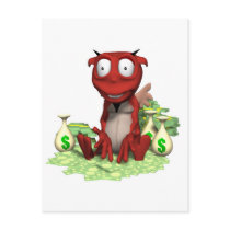 greedy devil postcards