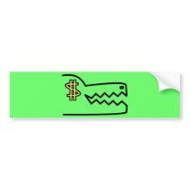 greedy greedy gator. bumper sticker