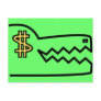 greedy greedy gator. postcards