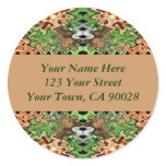 greeen and beige address labels stickers