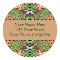greeen and beige address labels stickers