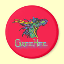GreeHee - big thinking dragon magnets