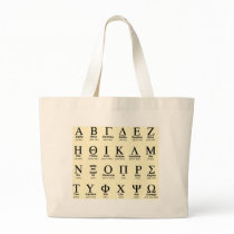 greek alphabet gifts canvas bag