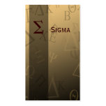 Greek alphabets profile card business card template