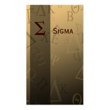 Greek alphabets profile card business card template