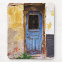 Greek Blue Door - Crete Mousepad
