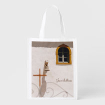 Greek Church With Cross and Bell Grocery Bag at Zazzle