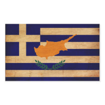 Greek Cyprus Flag Rectangle Stickers