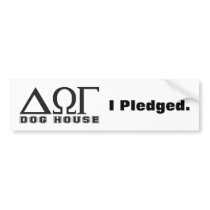 Greek Dog House bumper stickers