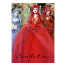 Greek Doll Souvenir  Invitation