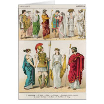 Greek Dress, from 'Trachten der Voelker, 1864 Cards