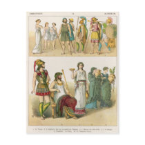 Greek Dress, from 'Trachten der Voelker', 1864 Postcards
