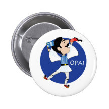 Greek Evzone dancing with Flag OPA! Button