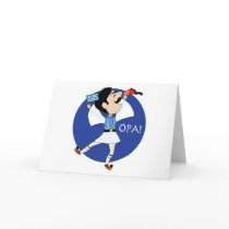 Greek Evzone dancing with Flag OPA! Cards
