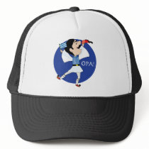 Greek Evzone dancing with Flag OPA! Mesh Hat