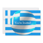 Greek Flag With Bubble Invitation