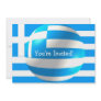 Greek Flag With Bubble Invitation
