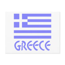 Greek Flag & Word Greece Postcard