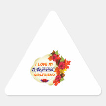 Greek Girlfriend designs Triangle Stickers