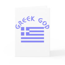 Greek God & Flag Card