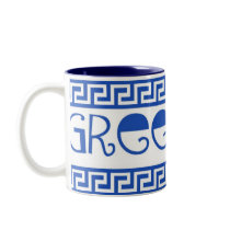 GREEK GOD GREEK KEY mugs