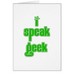 Greek I Speak Geek Greeting Cards