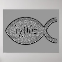 Greek IXOYE - Stone Effect Poster