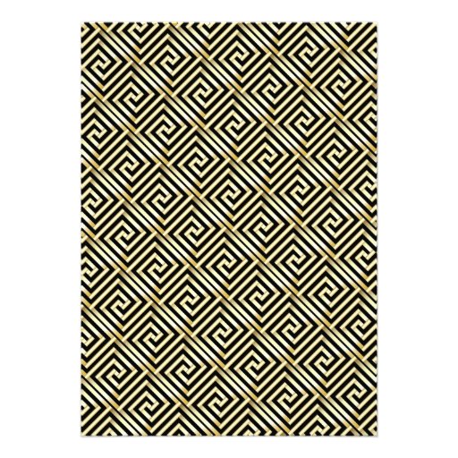 Greek key and laurel wreath wedding couples shower custom invitation