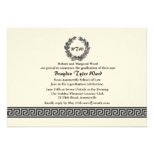 Greek Key Border Invitation