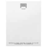 GREEK LETTER M MONOGRAM WHITE letterhead