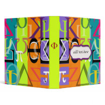 Greek life binders, add your alpha on spine by Greekgears Greek life binders, add your alpha on spine