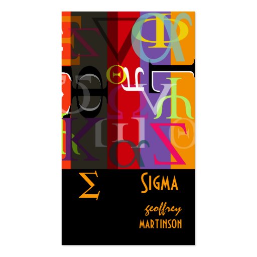 Greek life calling cards business cards