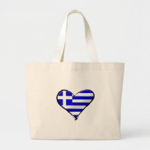 Greek love - I love Greece flag love heart Tote Bags