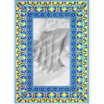 Greek Mosaic Photo Frame Sculpture Acrylic Cut Out