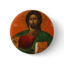 GREEK ORTHODOX ICON JESUS CHRIST buttons