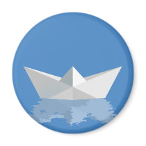 Greek PAPER BOAT Refrigerator Magnets