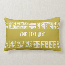 Greek Pattern custom throw pillow