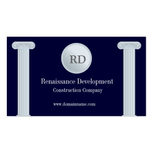 Greek Pillars Construction Business Card