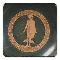 Greek red-figure cup, depicting the god Hermes Sticker