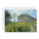 Greek Temple, Segesta, Sicily, Italy  flowers Custom Invitations