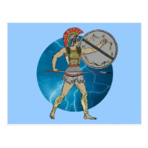 Greek Warrior Postcard